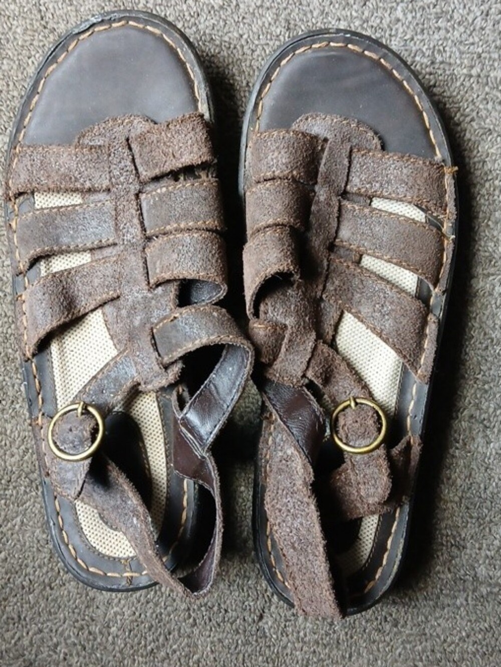 Brown's Landing Women's Brown Suede Sandals Size 8M